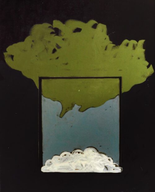 1974<br>pittura industriale, tempera, matita su tela<br>cm 100x80