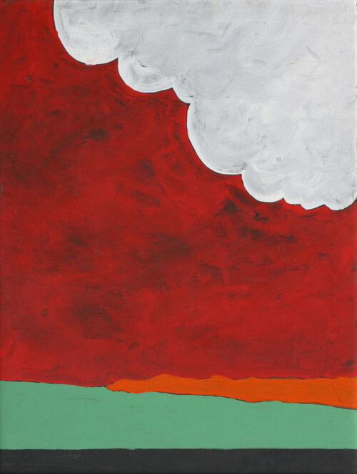 1974 aprile<br>pittura industriale e tempera su tela<br>cm 80x60