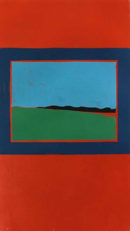 1974<br>pittura industriale, tempera, matita su tela<br>cm 120x70