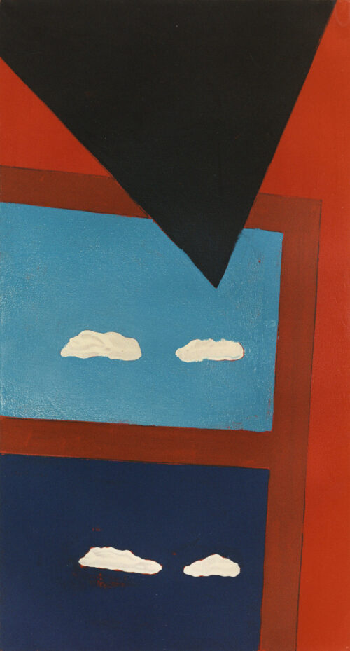 1974<br>pittura industriale, tempera, matita su tela<br>cm 120x70