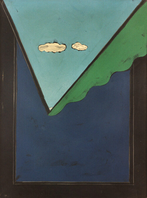 1974<br>pittura industriale, tempera, matita su tela<br>cm 100x80