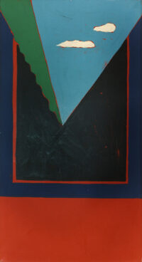 1974<br>pittura industriale, tempera, matita su tela<br>cm 120x70