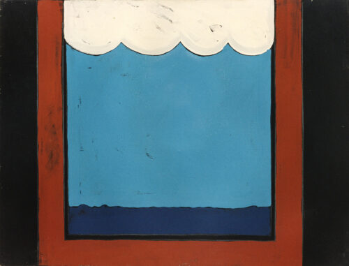 1974<br>pittura industriale, tempera, matita su tela<br>cm 80x100