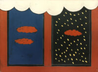 1974<br>pittura industriale, tempera, matita su tela<br>cm 80x100