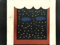 1974<br>pittura industriale, tempera, matita su tela<br>cm 80x100