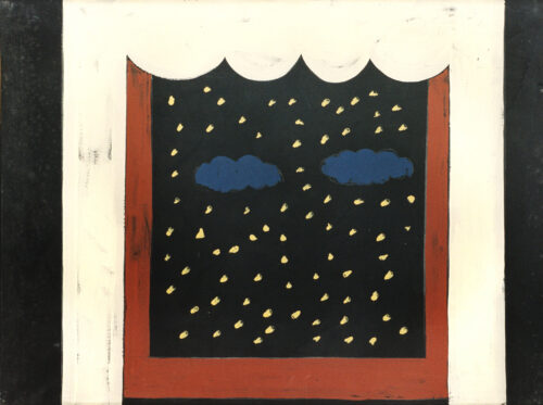 1974<br>pittura industriale, tempera, matita su tela<br>cm 80x100