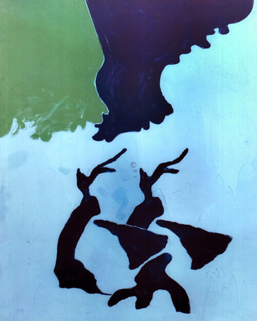 1974<br>Paesaggio<br>pittura industriale, tempera, grafite su tela<br>cm 100x80