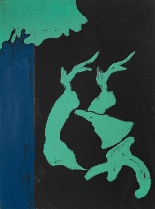 1974<br>pittura industriale, tempera, matita su tela<br>cm 80x60