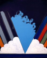 1974<br>Notturno<br>pittura industriale, tempera, matita su tela<br>cm 100x80