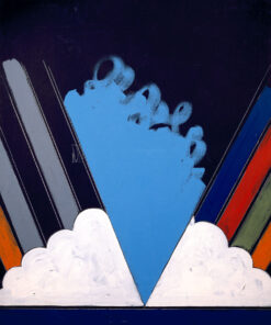 1974<br>Notturno<br>pittura industriale, tempera, matita su tela<br>cm 100x80