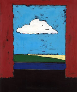 1974<br>Paesaggio<br>pittura industriale, tempera, matita su tela<br>cm 100x70