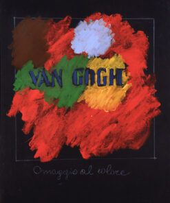 1974<br>Omaggio al colore, Van Gogh<br>pittura industriale, tempera, matita su tela<br>cm 80x60