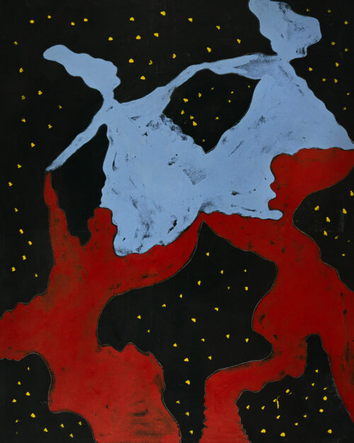 1974<br>Caro Romano<br>pittura industriale, tempera, matita su tela<br>cm 160x130