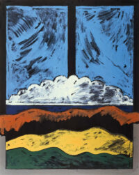 1975<br>pittura industriale, tempera, matita su tela<br>cm 100x80