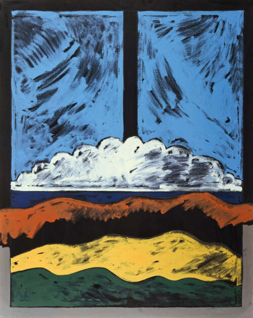 1975<br>pittura industriale, tempera, matita su tela<br>cm 100x80