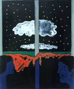 1975<br>pittura industriale, tempera, matita su tela<br>cm 100x80