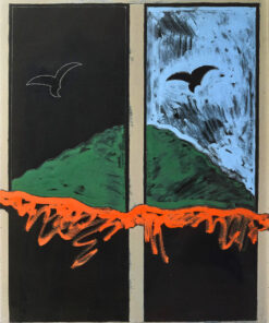 1975<br>pittura industriale, tempera, matita su tela<br>cm 100x80