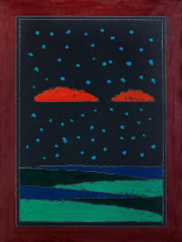 1975<br>smalto, pittura industriale, matita su tela<br>cm 80x60