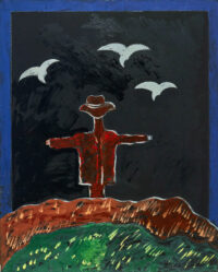 1975<br>Senza Titolo<br>pittura industriale, tempera, matita su tela<br>cm 100x80