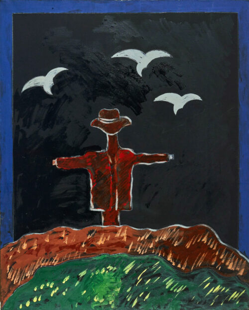 1975<br>Senza Titolo<br>pittura industriale, tempera, matita su tela<br>cm 100x80