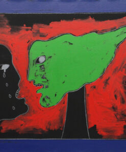 1975 24,4<br>Per il XXX anniversario della resistenza<br>pittura industriale, tempera, matita su tela<br>cm 60X80