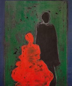 1975<br>Figure<br>pittura industriale, tempera, matita su tela<br>cm 70x50