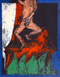 1975<br>pittura industriale, tempera, matita su tela<br>cm 100x80