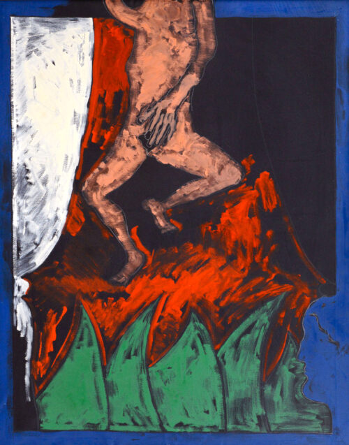 1975<br>pittura industriale, tempera, matita su tela<br>cm 100x80