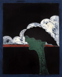 1975<br>pittura industriale, tempera, matita su tela<br>cm 100x80