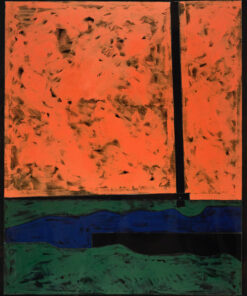 1975<br>Paesaggio Geometrico<br>pittura industriale, tempera, matita su tela<br>cm 160x130