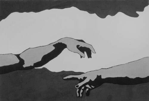 1975<br>pittura industriale, tempera, proiezione fotografica su tela<br>cm 60x90