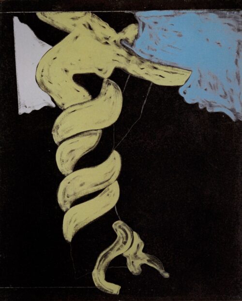 1976<br>Particolare dell'Eden<br>pittura industriale, tempera, matita su tela<br>cm 100x80