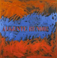 1976<br>Auguste Renoir<br>pittura industriale, tempera, matita su tela<br>cm 100x100