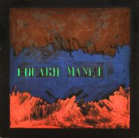 1976<br>Edouard Manet<br>pittura industriale, tempera, matita su tela<br>cm 100x100