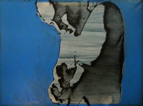 1976<br>pittura industriale, smalto alla anilina, negativo fotografico emulsionato su tela<br>cm 55x75