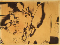 1976<br>smalto alla anilina, negativo fotografico emulsionato su tela<br>cm 50x60