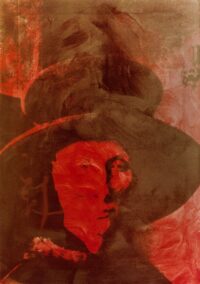 1976<br>Passeggiata di Ripetta 19, Roma<br>smalto alla anilina, fotografia emulsionata su tela<br>cm 110x80