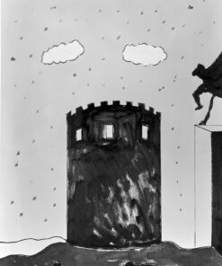 1976<br>Elsinore<br>pittura industriale, tempera, pennarello su tela<br>cm 80x60