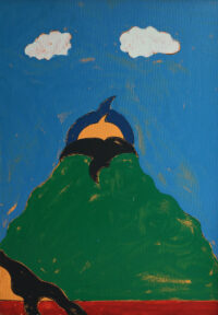 1976 28,10<br>Arlington<br>pittura industriale, tempera, pennarello su tela<br>cm 70x50