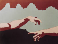 1976<br>tempera, pennarello, proiezione fotografica su tela<br>cm 60x80