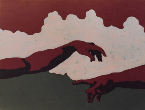 1976<br>tempera, pennarello, proiezione fotografica su tela<br>cm 60x80