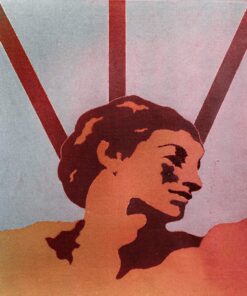 1976<br>tempera, matita, proiezione fotografica su tela<br>cm 80x80