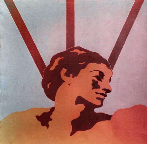 1976<br>tempera, matita, proiezione fotografica su tela<br>cm 80x80