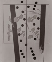 1976<br>tempera, pennarello, proiezione fotografica su tela<br>cm 60x50