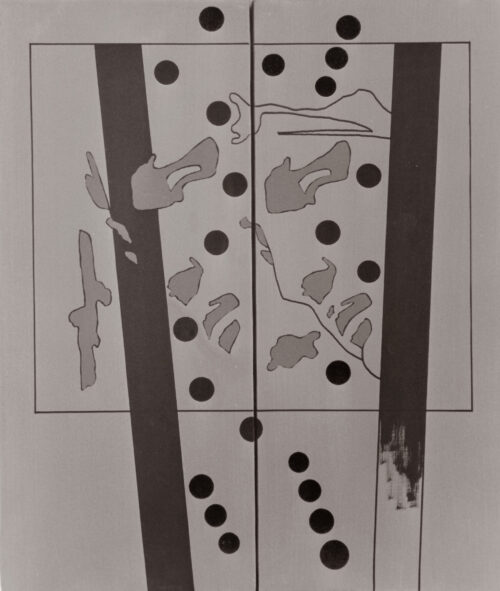 1976<br>tempera, pennarello, proiezione fotografica su tela<br>cm 60x50