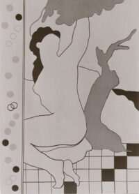 1976<br>tempera, pennarello, proiezione fotografica su tela<br>cm 70x50