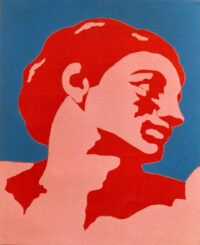 1976<br>tempera, matita, proiezione fotografica su tela<br>cm 50x40