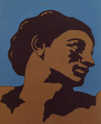 1976<br>tempera, pennarello, proiezione fotografica su tela<br>cm 50x40