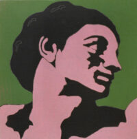 1976<br>tempera, matita, proiezione fotografica su tela<br>cm 35x35