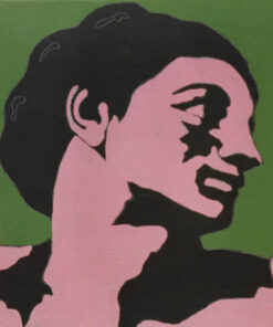 1976<br>tempera, matita, proiezione fotografica su tela<br>cm 35x35